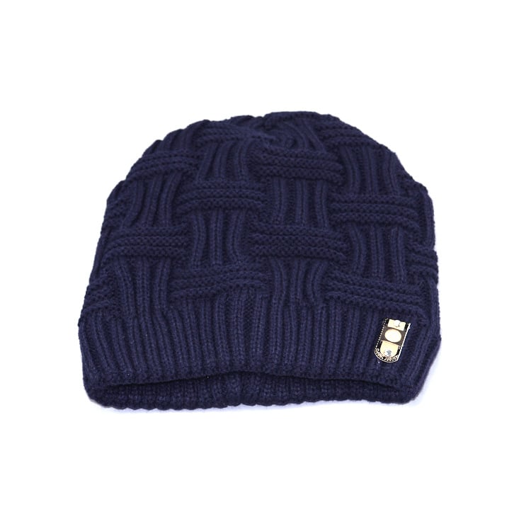 Padded Jacquard Knitted Hat for Men