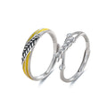 Korean Style Silver Maxiang Happy Couple Ring
