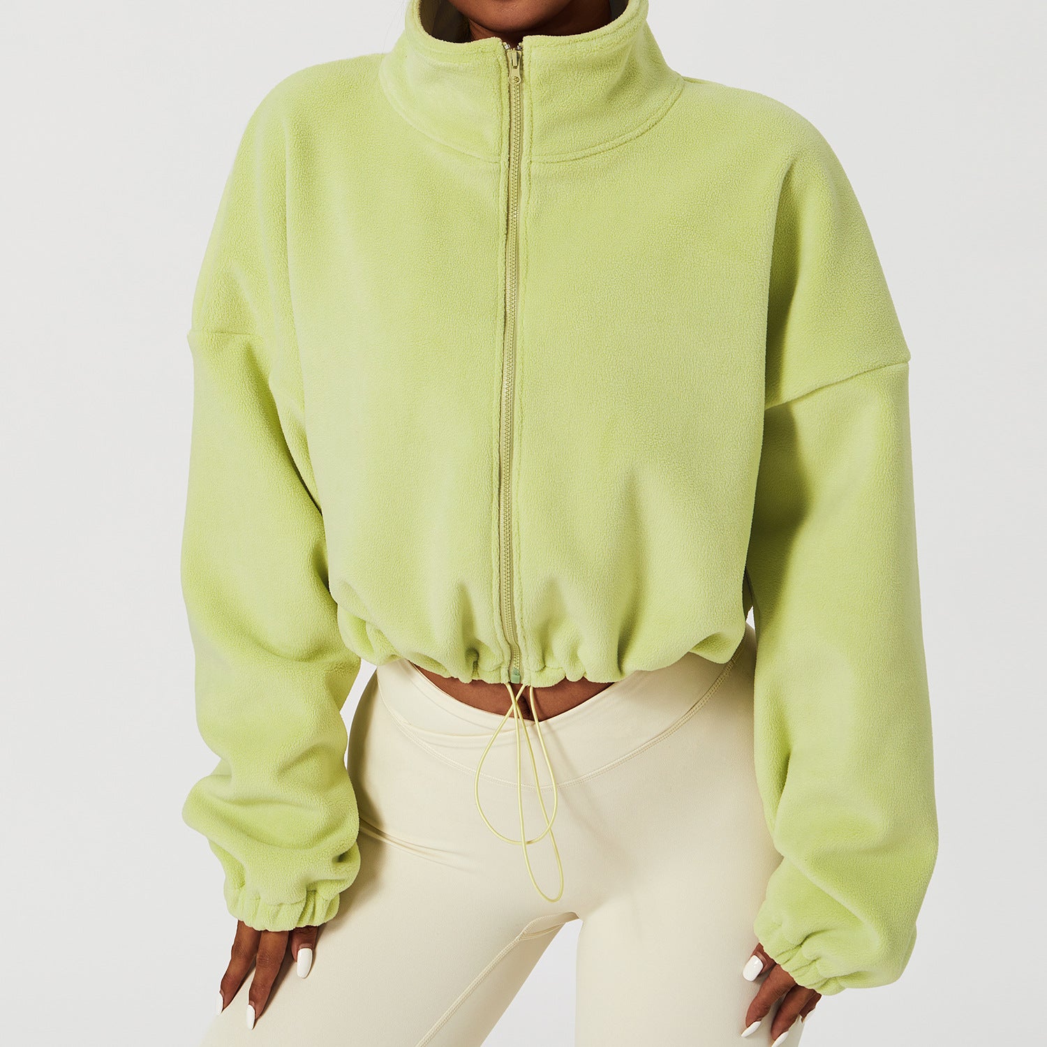 Women's Loose Stand Collar Cashmere Sports Coat