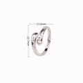 Trendy Temperament Hollow Cross Ring