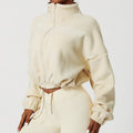 Women's Loose Stand Collar Cashmere Sports Coat