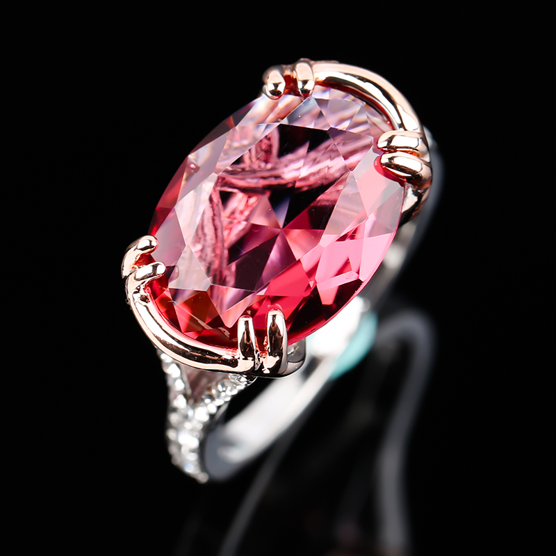 Simple Inlaid Gem Ring for Women's Fashion
