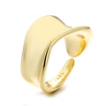 French Style Irregular Geometric Dented Ring