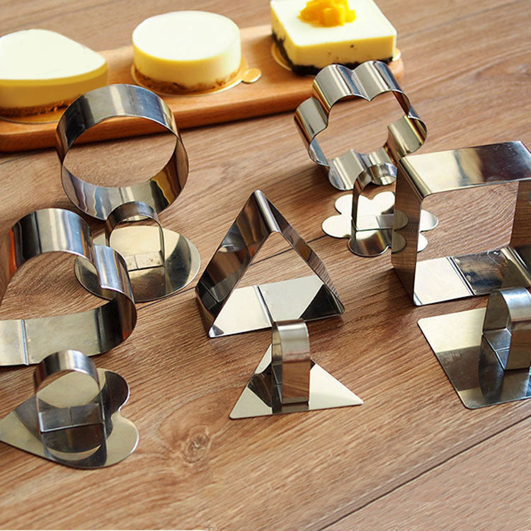 Stainless Steel Mousse Ring with Cookie Cutter Set